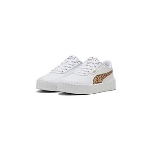 PUMA Fille Carina 3.0 Animal PS, Puma White Light Sand Puma Gold, 30 EU