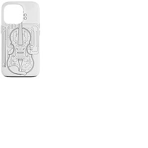 Dessin au trait Violon Coque pour iPhone 13 Pro