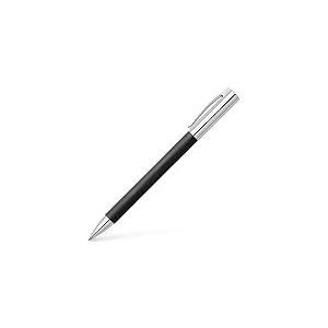 Faber-Castell 148130 - Stylo à bille à rotation AMBITION Résine précieuse, Mine : B, Emballage cadeau inclus, Couleur du corps : noir/argent