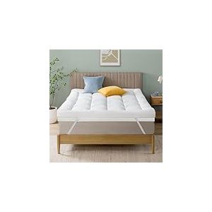 Zinus Surmatelas en Mousse Visco 190 x 140 cm - Épaisseur 10 cm - Design à Cellules Ouvertes - Certifié Oeko-TEX - Respirant & Orthopédique - Confort Ergonomique - Fermeté Moyenne