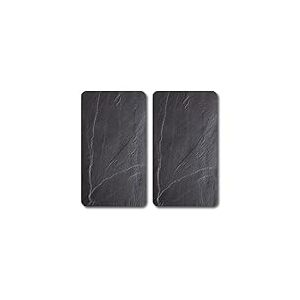 KESPER | Plaque à découper en verre/plaque d'angle de cuisinière/plaque de buffet, matériau : verre de sécurité ESG, dimensions: 50 x 28,5 cm, épaisseur : 0,4 cm, hauteur du pied : 3 mm, film à motif: