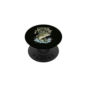 Motif Camouflage &laquo; Gone Fishin &raquo; PopSockets PopGrip Adh&eacute;sif