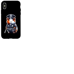 Police Officier Cochon d'Inde Cop sur Police Cochon d'Inde Coque pour iPhone X/XS