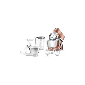 Sencor STM 7876GD Robot Multifonctions 1 000 W Robot Pâtissier, Blender Professionnel 8 Vitesses Fonction PULSE Bol d'Acier Inoxydable 4,5 L