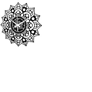Horloge Murale décorative en Vinyle Motif Floral Mandala