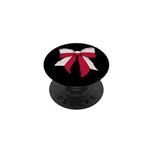 Drapeau Pologne Fierté Pologne Fille Coquette Nœud Ruban PopSockets PopGrip Adhésif