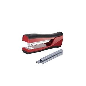 Bostitch Office Dynamo Agrafeuse 4 en 1 avec 420 agrafes, capacité de 20 feuilles, taille-crayon intégré, extracteur d'agrafes et rangement d'agrafes, rouge