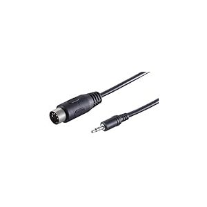 1aTTack.de 1 fiche jack 3,5 mm st&eacute;r&eacute;o de 1,5 m vers fiche &agrave; diode DIN 5 broches - C&acirc;ble adaptateur audio de qualit&eacute; sup&eacute;rieure - Connecteurs moul&eacute;s - Contacts nickel&eacute;s - Parfait pour les instruments