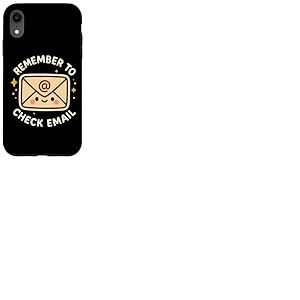 Personnage Amusant et Mignon « Remember to Check Email » Coque pour iPhone XR