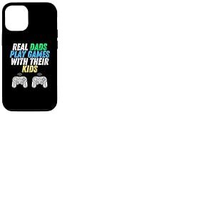 Real Dads Play Games with Kids F&ecirc;te des P&egrave;res Gamer Console Coque pour iPhone 12/12 Pro