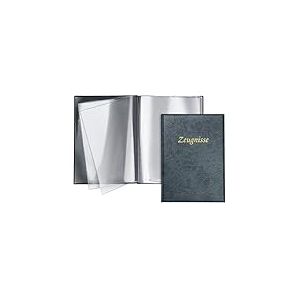 VELOFLEX 4401850 - Porte-revue DIN A4, carnet de notes, grain cuir, avec 10 pochettes, bleu