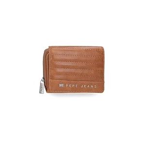 Pepe Jeans Biker Portefeuille avec porte-monnaie marron 10 x 8 x 3 cm Polyester avec d&eacute;tails en cuir synth&eacute;tique by Joumma Bags, marron, Talla &uacute;nica, Portefeuille avec porte-monnaie
