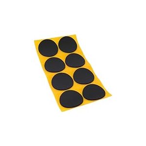 Adsamm® / 8 x Patins antidérapants Autocollants en Caoutchouc cellulaire EPDM/ø 50 mm/Noir/Rond/Patins antidérapants de 2,5 mm d'épaisseur