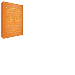 Feel Good Art BOYSRULES-A6BLK-10IT Garçons Frapper Bloc Décoratif, Design Moderne Coloré Style Typographique, Orange, 15 x 10,5 x 2 cm