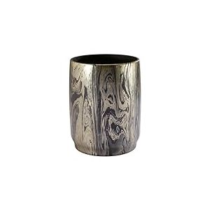 Nicole Miller Accessoires de Salle de Bain Harper Collection Corbeille &agrave; Papier Noir/dor&eacute;