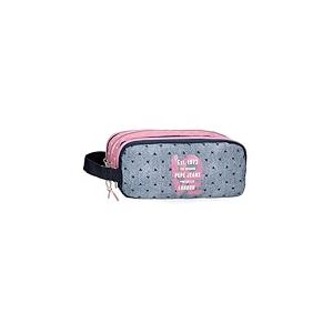 Pepe Jeans Noni Denim Trousse Triple Multicolore 22 x 10 x 9 cm Polyester by Joumma Bags by Joumma Bags, Multicolore, Trousse Triple