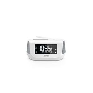 Hama Radio num&eacute;rique DR36SBT (pour r&eacute;ception FM/Dab/Dab + / Bluetooth,Radio de Cuisine sous comptoir, &eacute;cran Couleur, Fonction d'alarme, Fonctionnement sur Secteur) Blanc