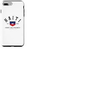 Cadeau ami ha&iuml;ti Drapeau ha&iuml;ti Port-au-Prince ha&iuml;ti Cadeau Coque pour iPhone 7 Plus/8 Plus