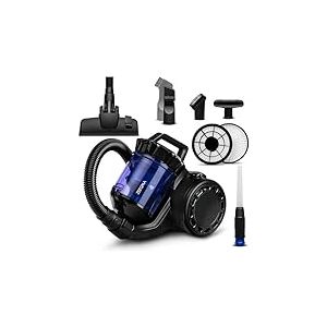 ZEEGMA Zonder Base aspirateur Cyclone sans Sac, 900W, 2,5 litres, Haute Puissance d'aspiration, 2 HEPA H13 et Filtre Lavable bac à poussière, Anti-Allergique