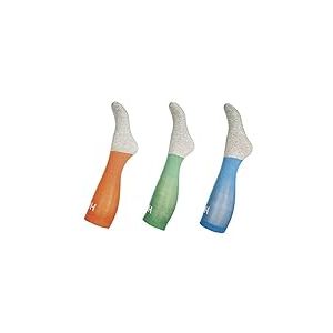 HKM Microcotton Colour Lot de 3 Chaussettes Femme, Bleu/Vert/Orange, 38-40