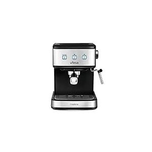 Ufesa CE7242 Modena Machine &agrave; Caf&eacute; Expresso et Cappuccino, Buse Vapeur, 20 Bars, 2 Modes: Caf&eacute; Moulu ou &agrave; Dose Unique, R&eacute;servoir d'1.5L, Plateau R&eacute;chauffe-Tasses, 850W, Inox