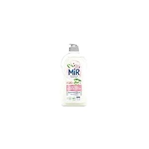 Mir Vaisselle - Soin Aloe Vera & Fleur de Coton - Respect des Peaux Sensibles - Dégraissant - Sans Conservateurs - Sans Allergènes Parfum - Marque Préférée des Français - Bouteille de 450 ml