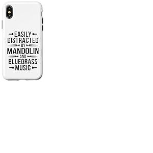 Phrase Folk Mandoline Musique Bluegrass Coque pour iPhone X/XS