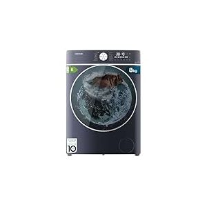 Cecotec Lave-linge S&eacute;chant 8-5Kg Chargement Frontal Bolero Wash&Dry 8580 Inverter Ice Blue A 1400RPM, 16 Programmes, Moteur Inverter Plus, SteamMax, OnSmart, Smooth Wash, SpaCare, Joint antibact&eacute;rien