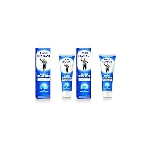 Email Diamant Dentifrice double blancheur, éclat immédiat, arôme menthe fraîche - Le tube de 75ml (Lot de 2)