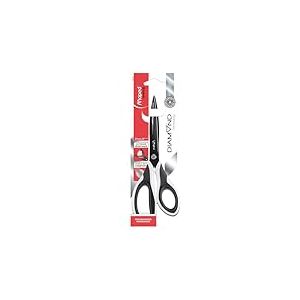 Maped - Ciseaux DIAMOND 21 cm asymétriques - Anneaux Double Peau - Lames en Acier Inoxydable - Garantie à Vie noir 697910