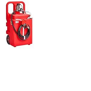VEVOR Bidon de Diesel et Kérosène sur Roues, 121 L, Réservoir de Diesel, Pompe Transfert Électrique 12 V CC 37,8 L/min, avec Tuyau Distribution 4 m, Buse Arrêt Automatique, pour Bateaux à Moteur, VTT