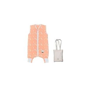 Nuvita MOOVO by 90200 | Gigoteuse avec Pied et Chaussettes Pliables, Coton Biologique, certifié Öko-Tex, TOG 2.5 | Taille : 1 an | Rose Anglaise