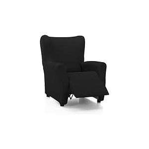 ECOMMERC3 | Housse de Fauteuil de Relaxation matelassée Ultra ajustée - Housse de Fauteuil de Relaxation Extensible en Couleur Noir - 100% fabriquée en Espagne