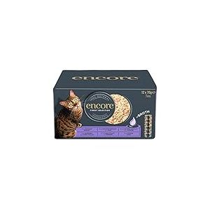 Encore Alimentation Humide Premium pour Chats 100% Naturelle, Assortiment de Sélection de la Meilleure Qualité en Bouillon pour Chats Adultes - Lot de 48 boîtes de 70 g