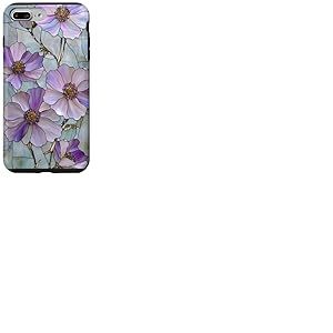 Cosmos Naissance Octobre Fleur Fleur Colorée Violet Coque pour iPhone 7 Plus/8 Plus