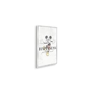 Disney Tableau sur châssis en bois véritable - Mickey Be Kind - Dimensions : 40 x 60 cm - Pour chambre d'enfant