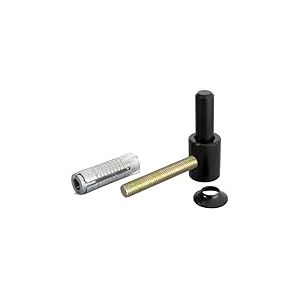 Alberts 864439 Gond à visser | avec filetage métrique | laque noire pour immersion | cote axe Ø14 mm | 65 x 33 mm | kit de 10