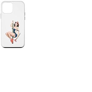 P&ocirc;le r&eacute;tro Vintage Pin Up Girl Fashion Firegirl Pompier Coque pour iPhone 12 Mini