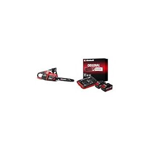 Einhell Professional Tronçonneuse sans fil GP-LC 36/40 Li BL-Solo (36V, longueur de coupe 38cm, moteur sans charbon, vitesse de chaîne de 19m/s, lubrification automatique) + Twincharger et 2 Batteries