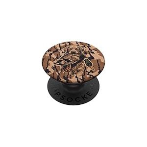 Bottomland Camouflage Canard Chasse Labrador Chien Vintage Camouflage PopSockets PopGrip Adh&eacute;sif