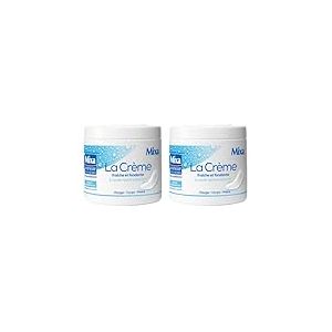 Mixa Intensif Peaux Sèches - La Crème Fraîche et Fondante à l’Acide Hyaluronique Pur - Multi Usages Visage, Corps, Mains, Pieds - Hydratation 24h - Pénétration rapide - Hypoallergénique - Lot de 2