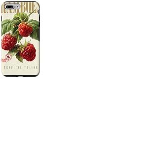 Vintage Framboise Tropical Flavor Organic Fruit Botanical Coque pour iPhone 7 Plus/8 Plus