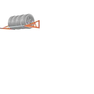 VEVOR Support de Rangement pour Pneus Mural, Rack &agrave; Pneus R&eacute;glable 79-142 cm, &Eacute;tag&egrave;re de Stockage de Pneus en Acier Q235, pour Pneus Standard R14-R20, Charge Max. de 181,44 kg, pour Garage Atelier