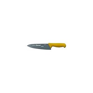 Starrett Couteau de cuisine Professional - BKY301-8 Couteau de cuisine triangulaire large de 8 pouces (200mm) avec lame durable, Jaune