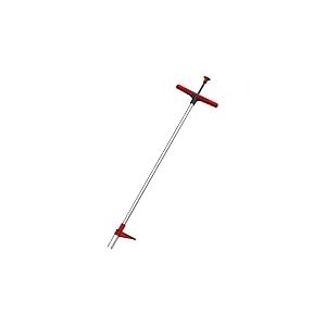 Meister 9851820 Désherbeur 97 cm pour Mauvaises Herbes Profondes sans se baisser et ménage Le Dos Aluminium léger et Robuste avec Bord marchepied Griffe de Jardin/désherbe/Pissenlit