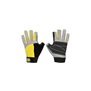 Kong. Alex Gloves Gants techniques d'escalade et de sauvetage. 3 doigts découverts. en cuir avec paume renforcée en Kevlar®. Dos respirant élastique. EN 388. Taille M