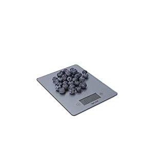 Taylor Pro Balances de Cuisine Numériques avec Design Ultra Fin, Compact Standard Professionnel, Fonction Tare avec Précision, Étain Verre, 5 kg de Capacité