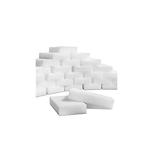 SmilePowo Lot de 100 &eacute;ponges de Nettoyage Magiques Multifonctions en m&eacute;lamine de qualit&eacute; sup&eacute;rieure pour Cuisine, Meubles, Salle de Bain (nettoyant Universel)