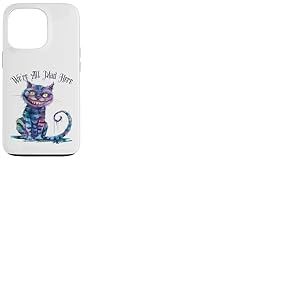 We're All Mad Here Cheshire Cat Alice Wonderland Book Boys Coque pour iPhone 13 Pro