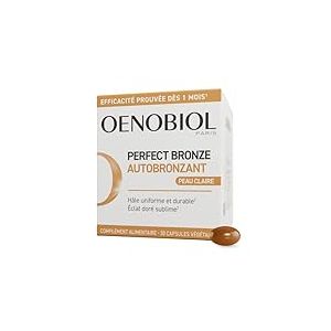 Oenobiol Autobronzant Peau Claire Perfect Bronze- Efficace dès Le 1er mois sans soleill - Concentration de 5 pigments 100% d'iorigine végétale - Complément Alimentaire 30 Capsules - Programme 1 Mois